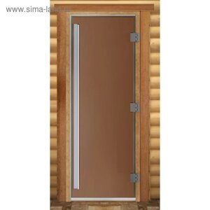 Дверь «Престиж», размер коробки 190 60 см, левая, цвет бронза матовая