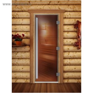 Дверь «Престиж», размер коробки 190 60 см, правая, цвет бронза