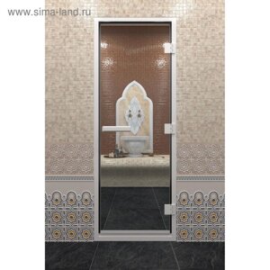 Дверь стеклянная «Хамам», размер коробки 200 80 см, правая, цвет прозрачный