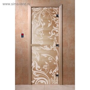 Дверь «Венеция», размер коробки 200 80 см, правая, цвет прозрачный