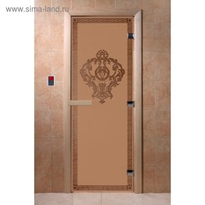 Дверь «Версаче», размер коробки 200 80 см, левая, цвет матовая бронза