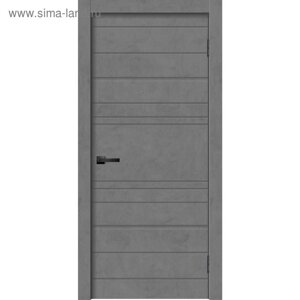 Дверное полотно GEOMETRY-2, 600 2000 мм, глухое, цвет бетон графит