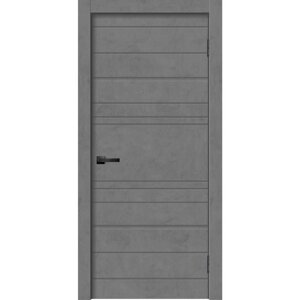 Дверное полотно GEOMETRY-2, 700 2000 мм, глухое, цвет бетон графит