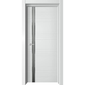Дверное полотно «Onyx 31», 6002000 мм, глухое, зеркало фацет, цвет белый бархат