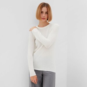 Джемпер (лонгслив) женский MINAKU: Knitwear collection цвет молочный ,р-р 48