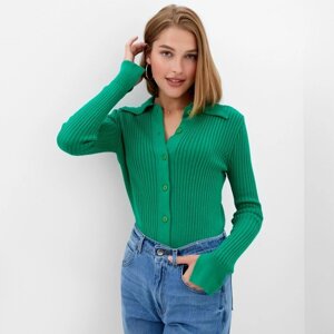 Джемпер женский MINAKU: Knitwear collection цвет зёленый, размер 46-48