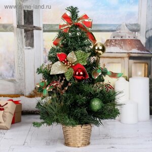 Ёлка декор "Новогодние листочки" 40 см