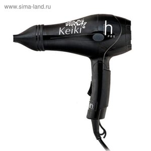 Фен Harizma h10210 Keiki, 1000 Вт, 2 температурных режима, 1 насадка, мини-диффузор, черный