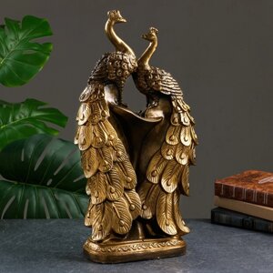 Фигура "Жар-птица" двойная, черное золото, 25х13х51см