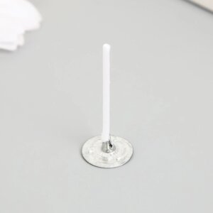 Фитиль для свечи хлопок, металл белый 2,6 см