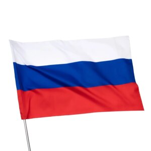 Флаг России, 90 х 135 см, двухсторонний, полиэфирный шелк, без древка