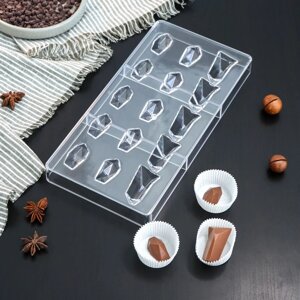 Форма для шоколада и конфет KONFINETTA «Драгоценные камни», 3316,2 см, 16 ячеек,2,53/4,5 см)