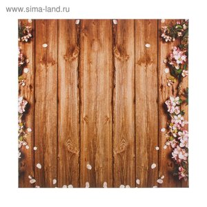 Фотофон «Доски и лепестки» картонный, 45 х 45 см, 100 г/м²