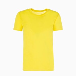 Футболка мужская однотонная, цвет жёлтый, размер 52