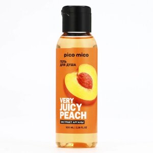 Гель для душа женский Very juicy peach, 100 мл, аромат персика, PICO MICO