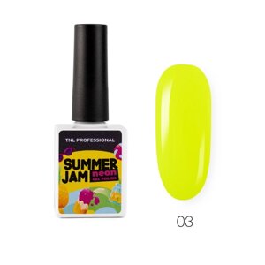 Гель-лак TNL Neon Summer Jam,03 неоновый лимонный, 10 мл