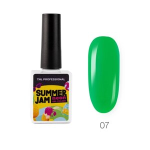 Гель-лак TNL Neon Summer Jam,07 неоновый зелёный, 10 мл