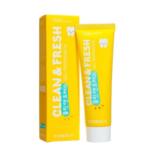 Гелевая зубная паста Consly Clean&Fresh с экстрактами мёда и лемонграсса, 105 гр