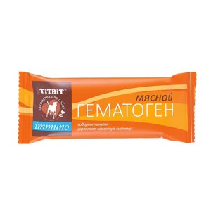 Гематоген Titbit мясной для собак, для иммунитета, с инулином, 35 г