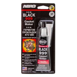 Герметик прокладок ABRO 999 силиконовый, черный, 42 г