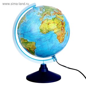 Глобус физико-политический "Глобен", интерактивный, диаметр 250 мм, рельефный, с подсветкой, с очками