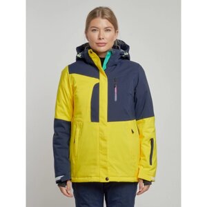 Горнолыжная куртка женская зимняя, размер 50, цвет жёлтый