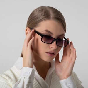 Готовые очки Восток 6617 тонированные, цвет чёрный, отгибающаяся дужка,1,5