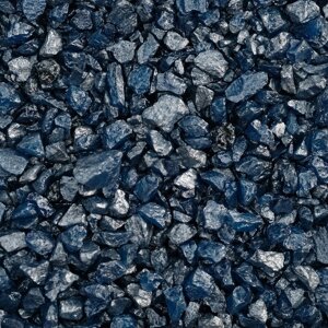 Грунт "Синий металлик" декоративный песок кварцевый, 25 кг фр. 1-3 мм