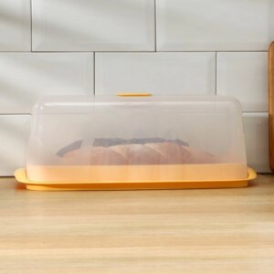 Хлебница с прозрачной крышкой, 362213,5 см, цвет МИКС