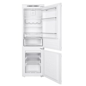 Холодильник HOMSair FB177NFFW, встраиваемый, двухкамерный, класс А+251 л, белый