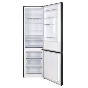Холодильник MAUNFELD MFF200NFB, двухкамерный, класс А+377 л, Full No Frost, чёрный