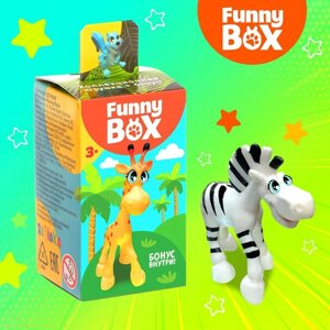 Игровой набор Funny Box «Зоопарк»карточка, фигурка, лист с наклейками