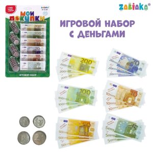 Игрушечный игровой набор «Мои покупки»монеты, бумажные деньги (евро)