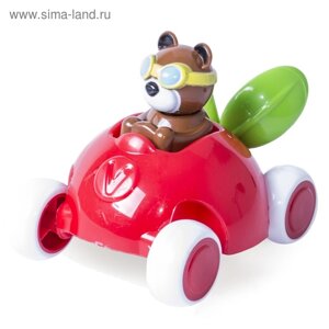 Игрушка «Машинка-брусничка», с мишкой, 14 см