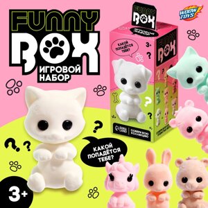 Игрушка - сюрприз Funny Box «Пушистые зверята»фигурка, наклейки, МИКС