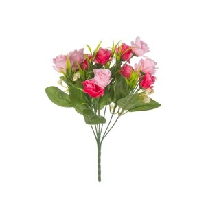 Искусственный букет «Роза», высота 27 см, цвет розовый