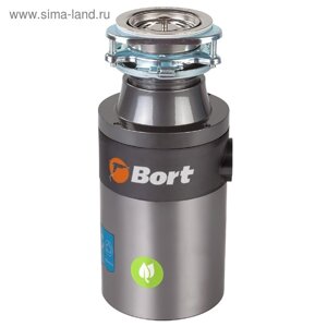 Измельчитель пищевых отходов Bort TITAN 4000, 390 Вт, 3 ступени, 4.2 кг/мин, 90 мм, серый