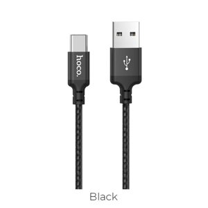 Кабель Hoco X14, 2 А, USB - Type-C, 2 м, черный