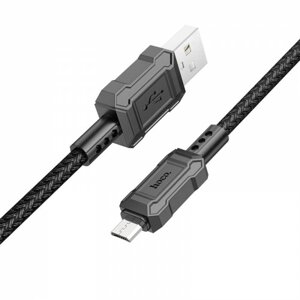 Кабель Hoco X94, Micro USB - USB, 2.4 А, 1 м, передача данных, ПВХ, чёрный