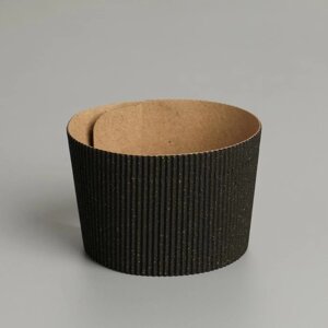 Капхолдер, манжет для стакана "Черный" 28-29,5 х 5,5 см, диаметр 8 - 9 см,