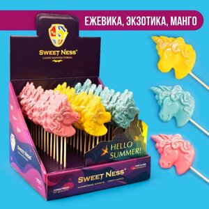 Карамель леденцовая Sweet Ness единорог, микс, 30 г