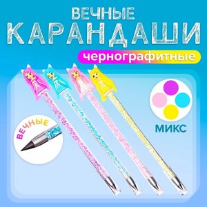 Карандаш вечный, чернографитный "Принцесса", МИКС