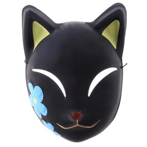 Карнавальная маска "Лиса аниме", цвет чёрный