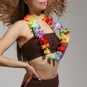 Карнавальное ожерелье "Гавайское", многоцветное