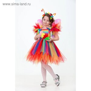 Карнавальный костюм «Бабочка радужная», сделай сам, корсет, ленты, брошки, аксессуары
