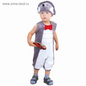 Карнавальный костюм для мальчика от 1,5-3-х лет «Ёжик», велюр, р. 26, рост 98 см