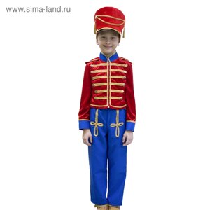 Карнавальный костюм «Гусар», кивер, сюртук, штаны, рост 134 см