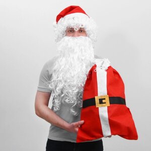 Карнавальный набор «Дед Мороза»парик, борода, мешок с ремнем, колпак