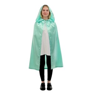 Карнавальный плащ детский, атлас, цвет мятный, длина 85 см