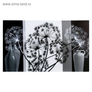 Картина-холст на подрамнике "Черно-белая" 60х100 см